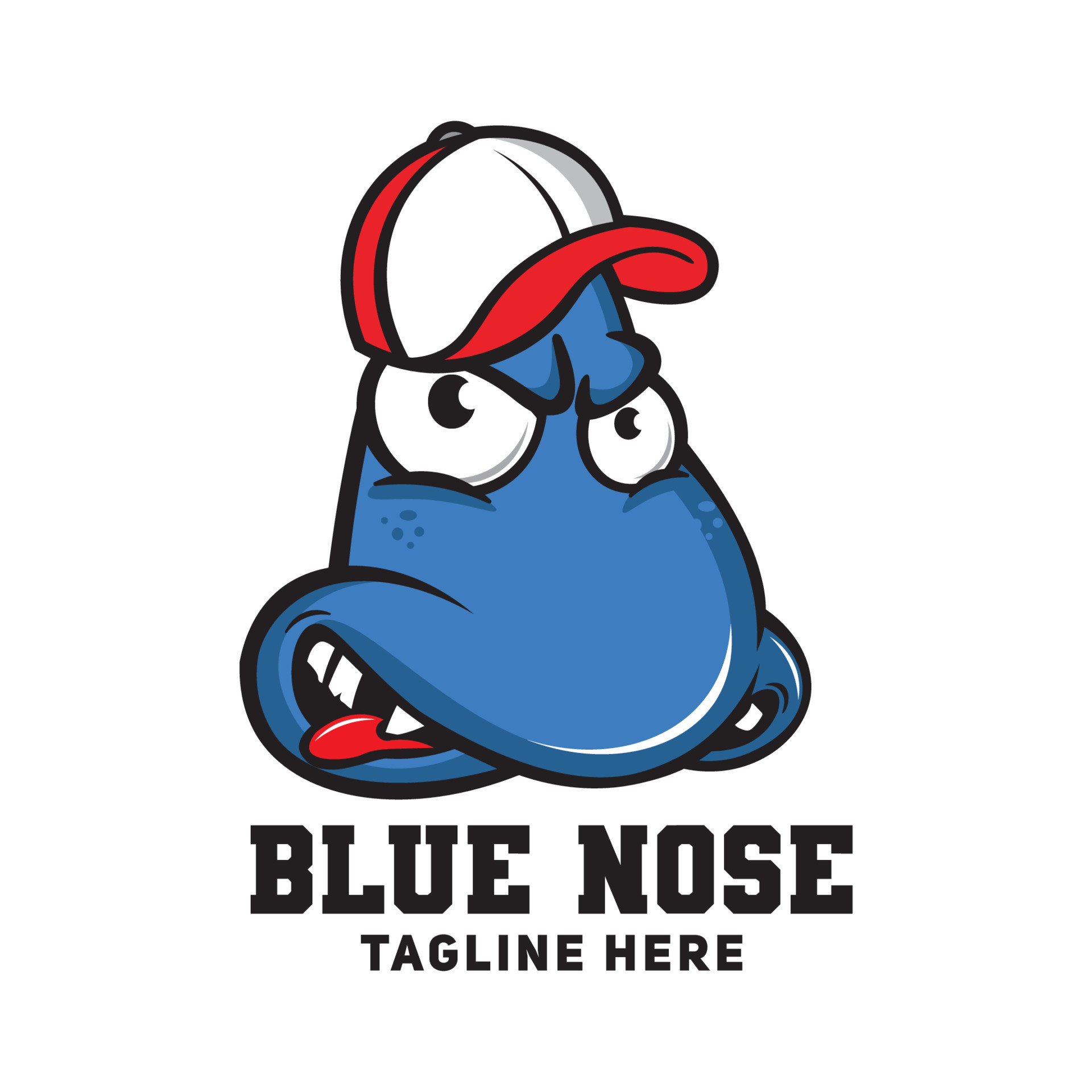 Nose face cartoon vector illustration logo design, perfect for t shirt