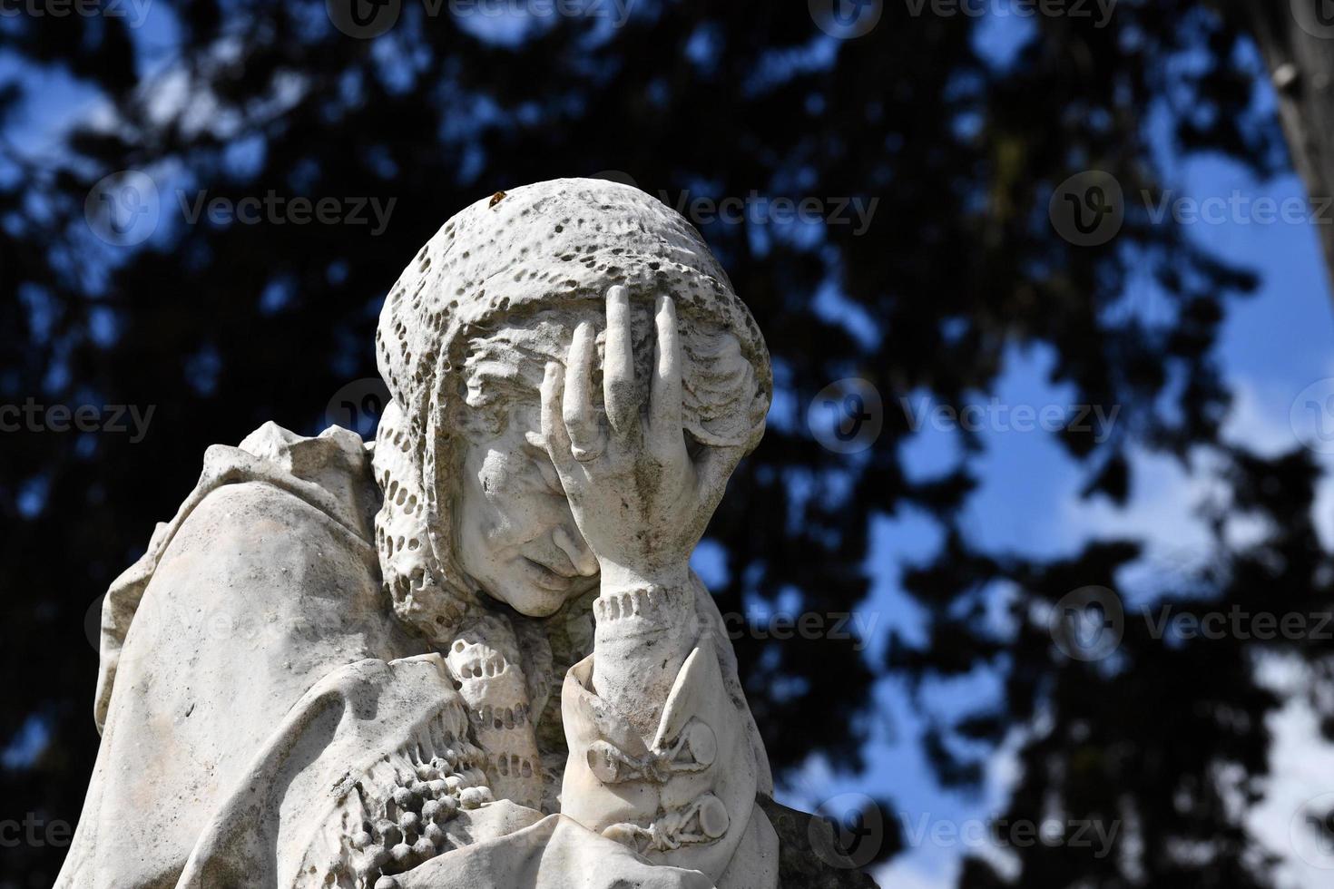 English Cemetery in Florence wonderful statues photo