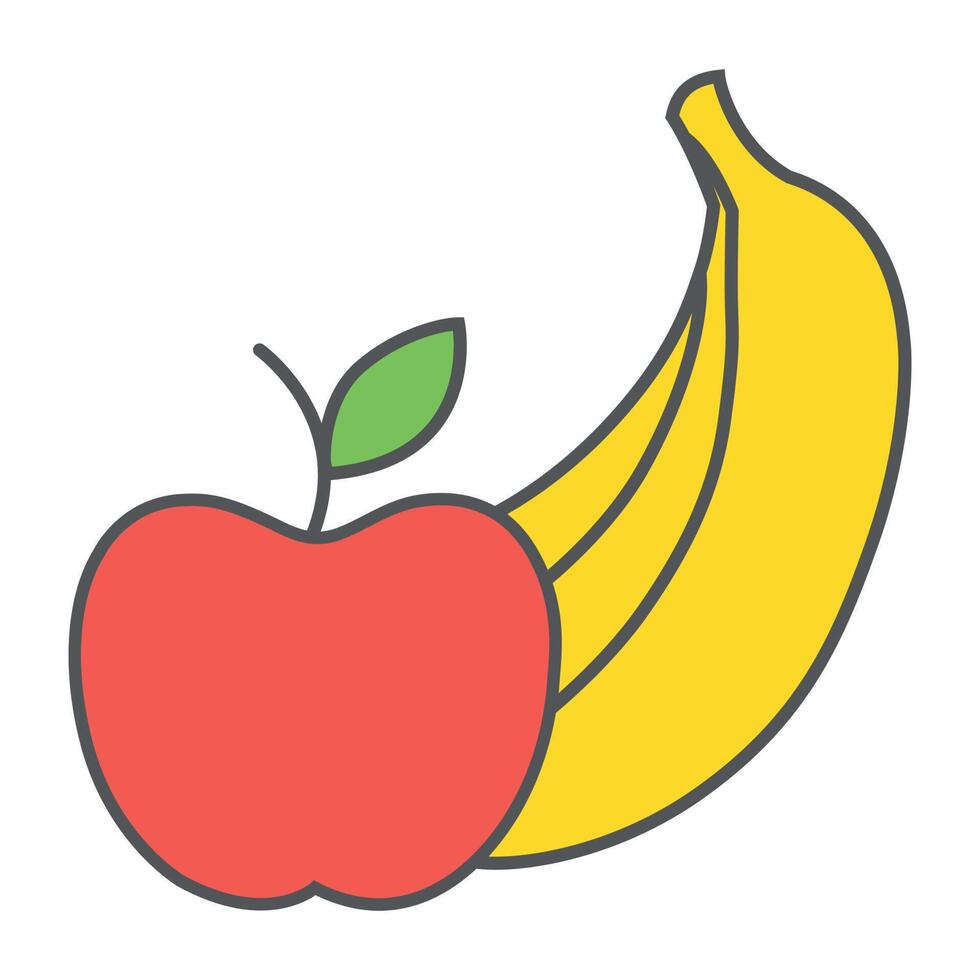 Banana and apple color design 20201368 Vector Art at Vecteezy