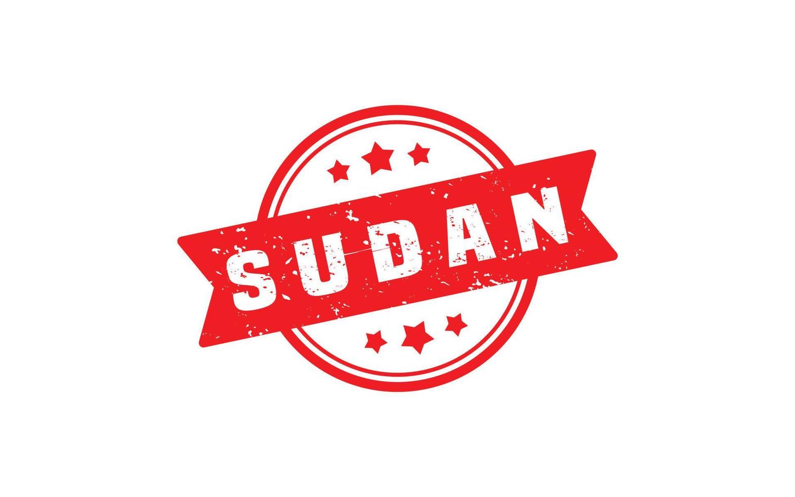 SUDAN stamp rubber with grunge style on white background vector