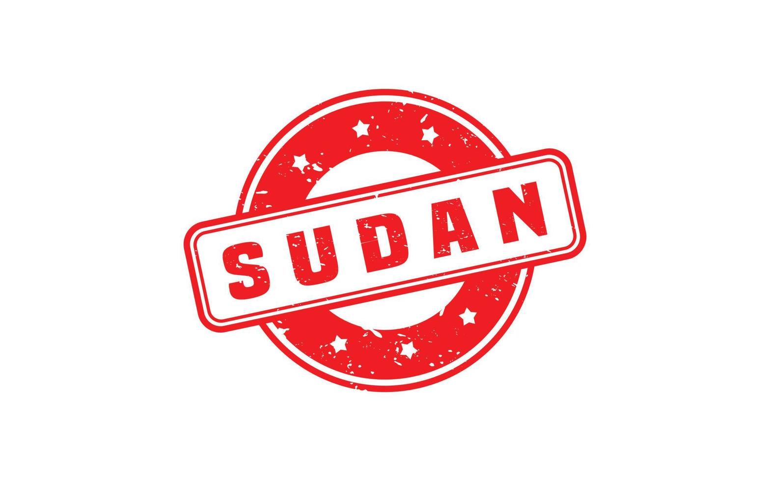 SUDAN stamp rubber with grunge style on white background vector