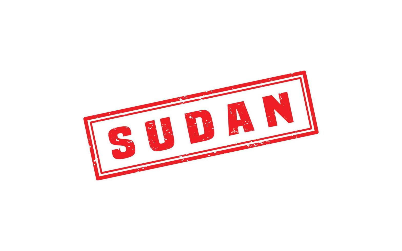SUDAN stamp rubber with grunge style on white background vector