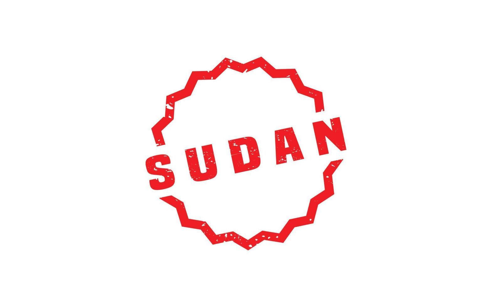 SUDAN stamp rubber with grunge style on white background vector