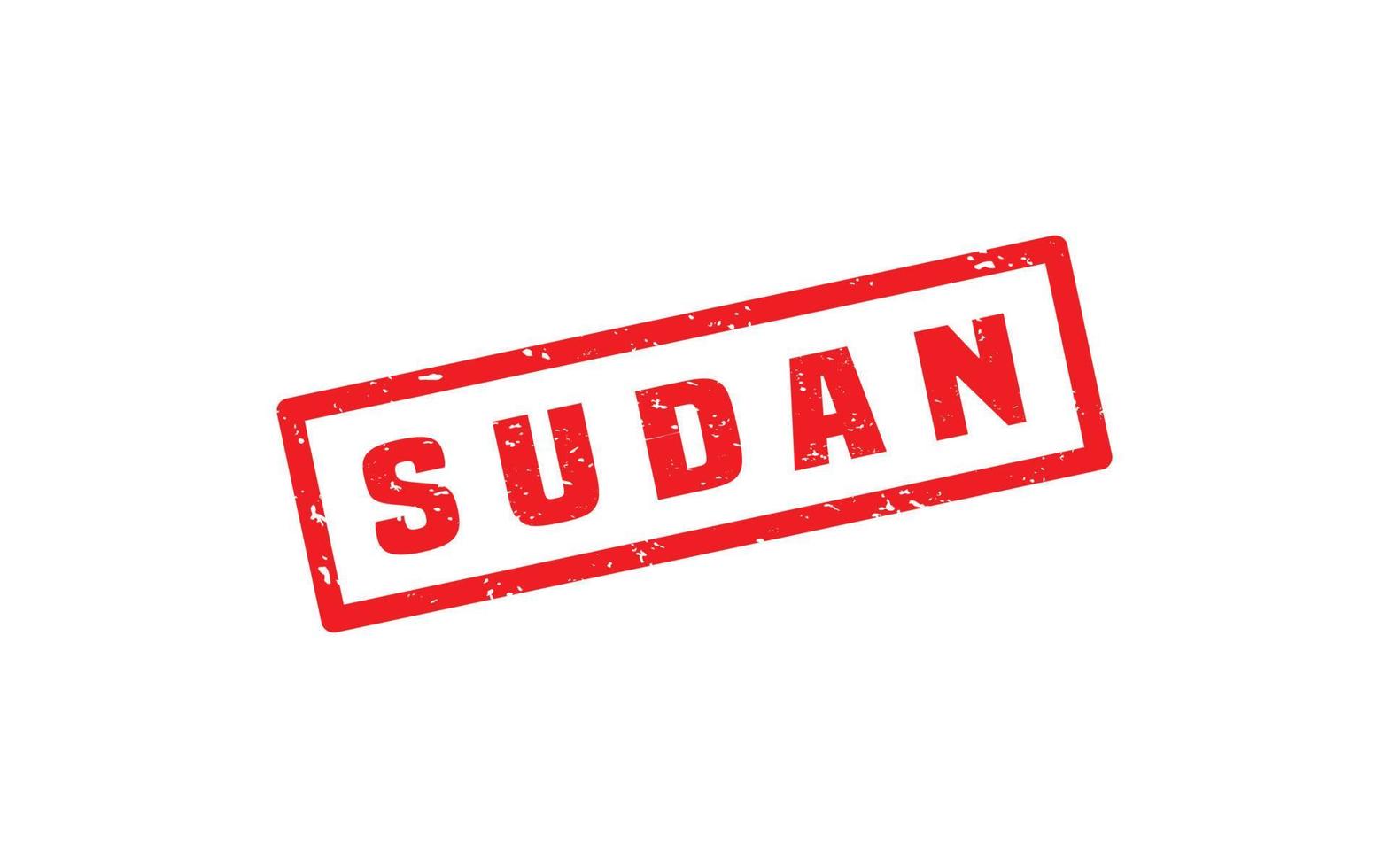 SUDAN stamp rubber with grunge style on white background vector