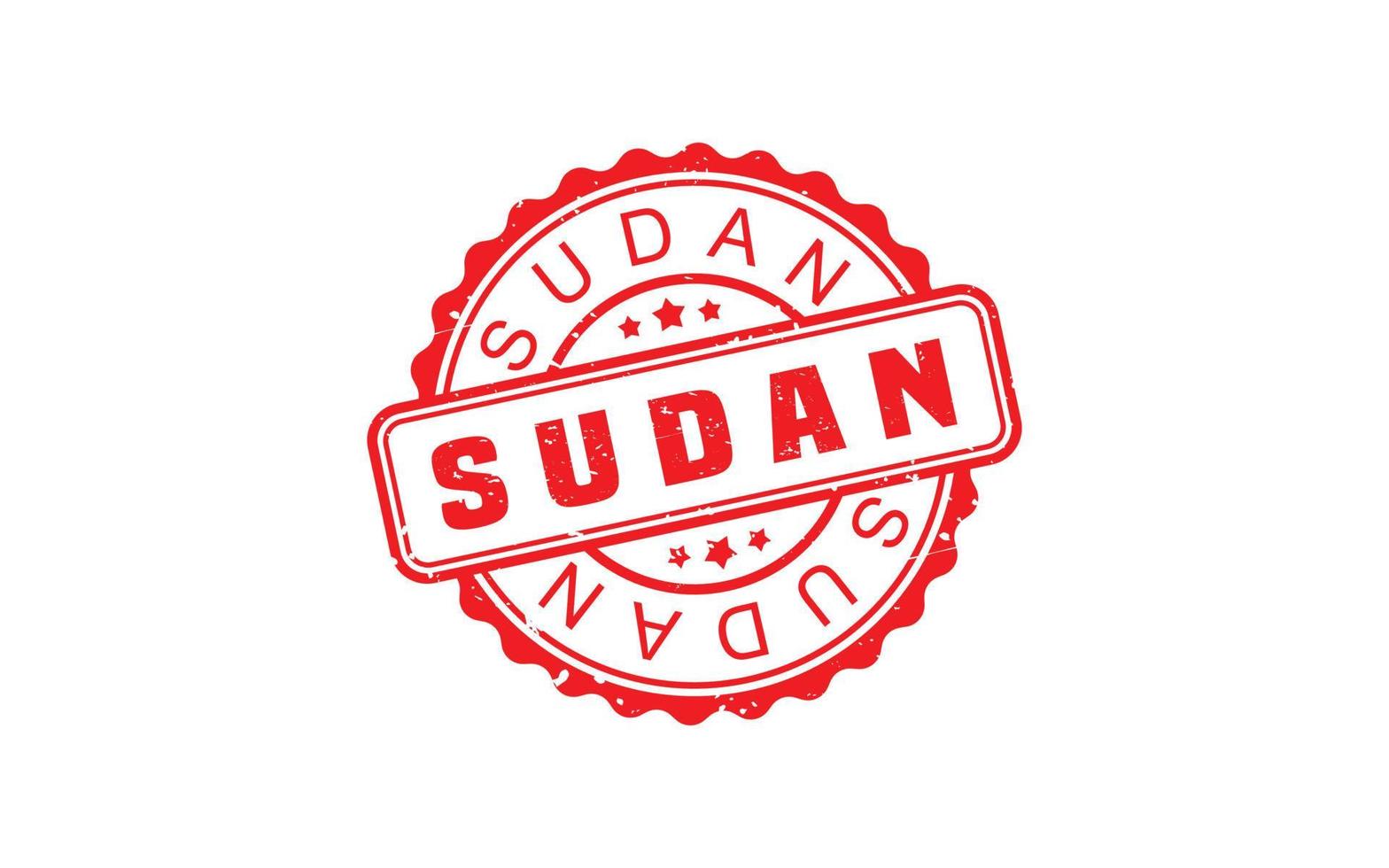 SUDAN stamp rubber with grunge style on white background vector