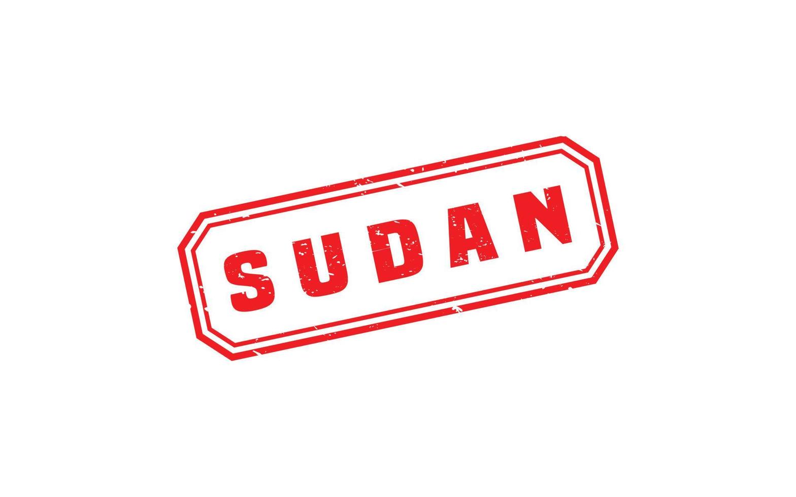 SUDAN stamp rubber with grunge style on white background vector