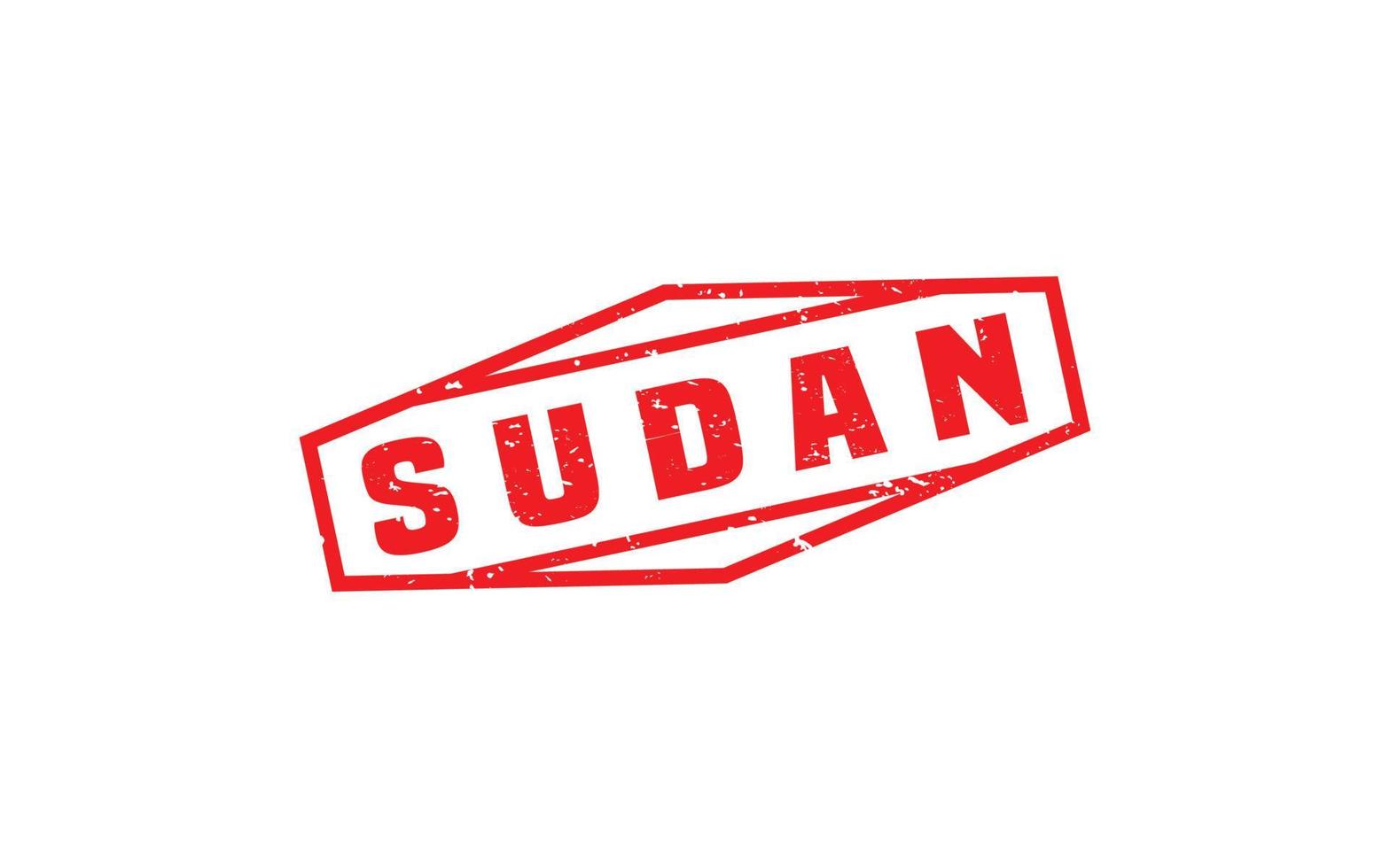 SUDAN stamp rubber with grunge style on white background vector