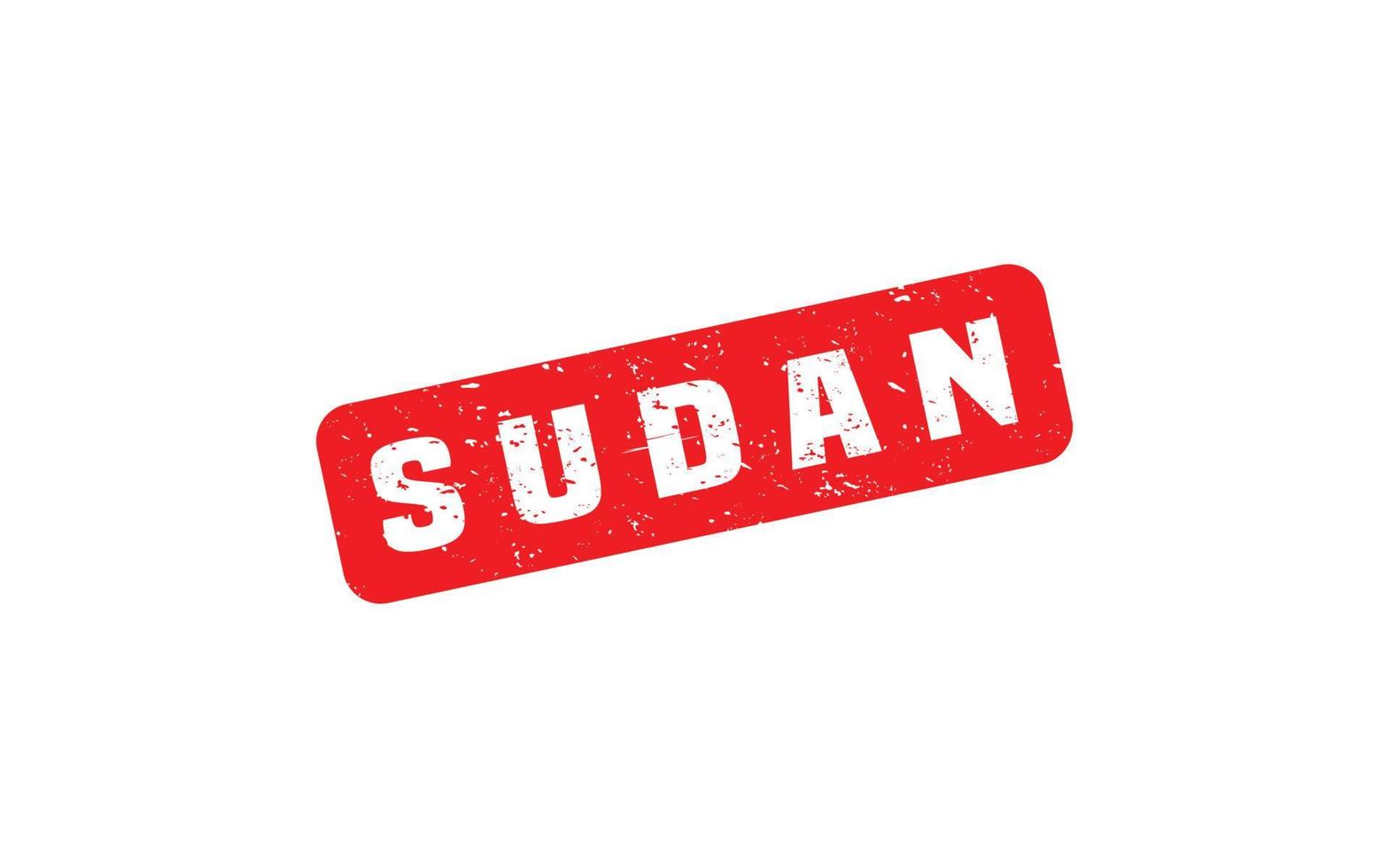 SUDAN stamp rubber with grunge style on white background vector