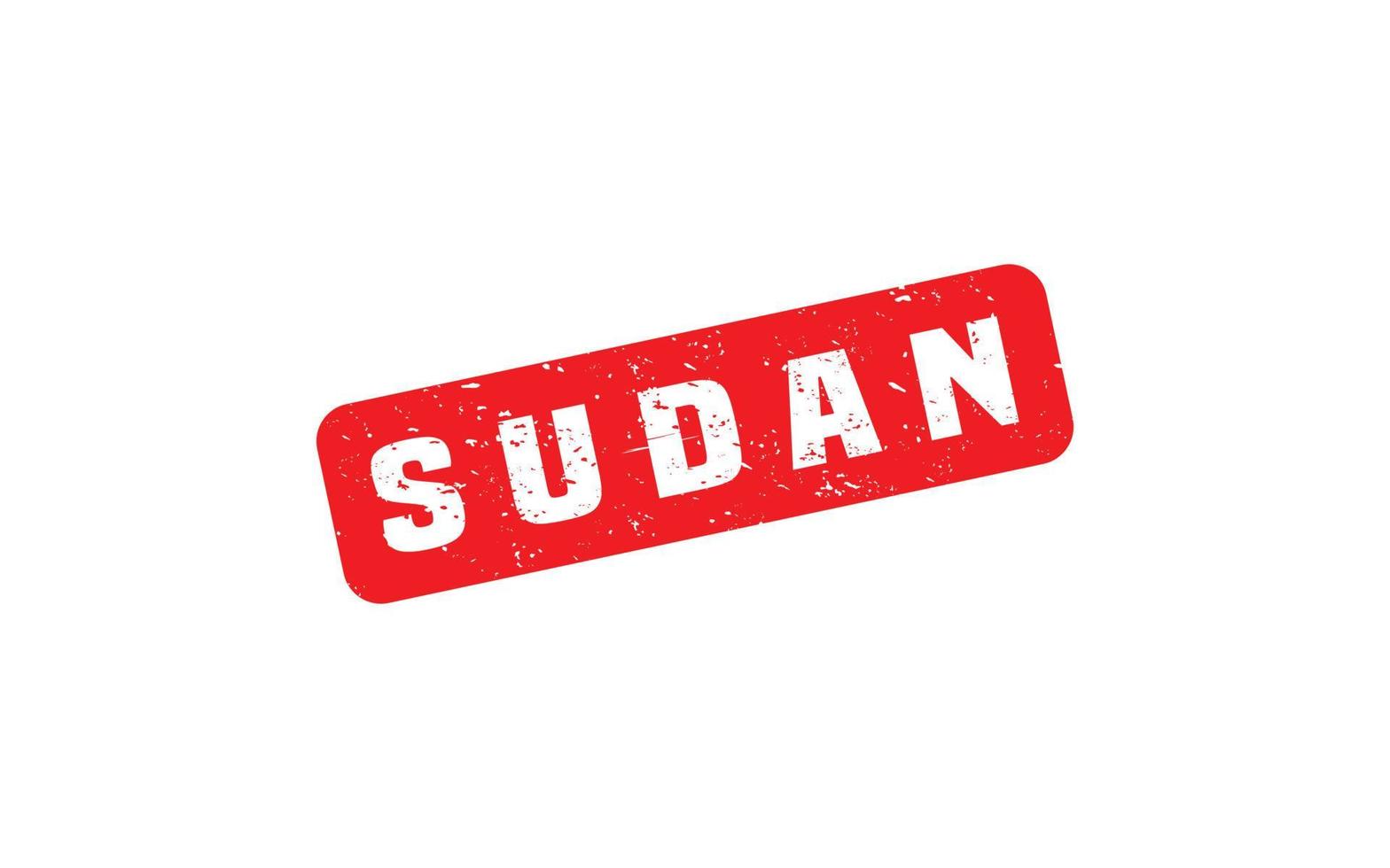 SUDAN stamp rubber with grunge style on white background vector