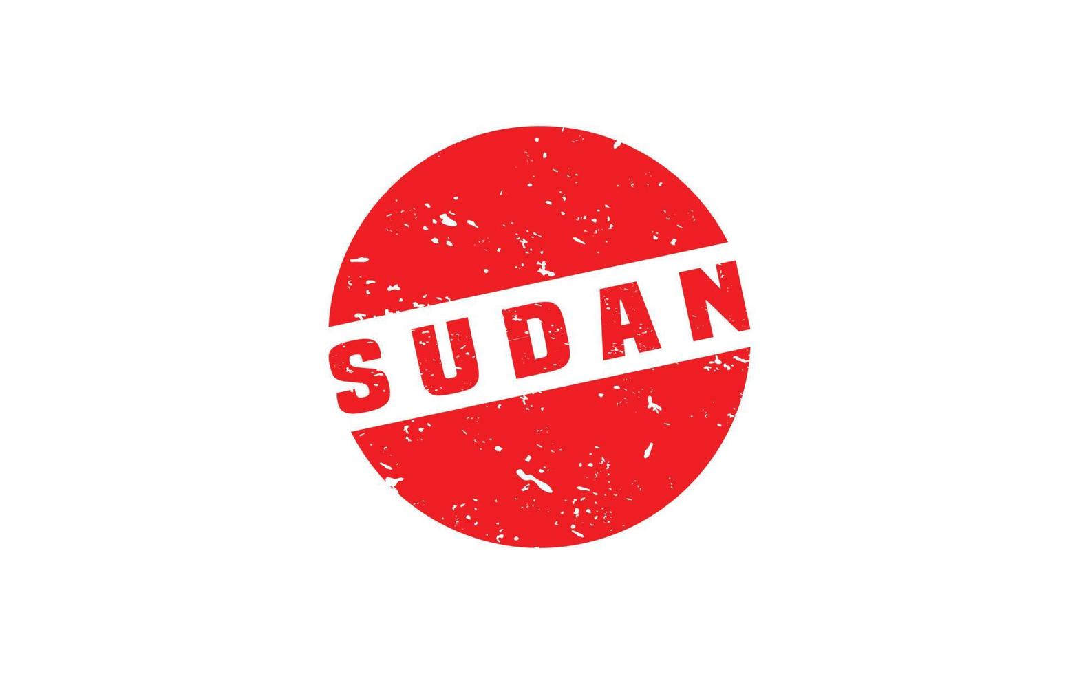 SUDAN stamp rubber with grunge style on white background vector