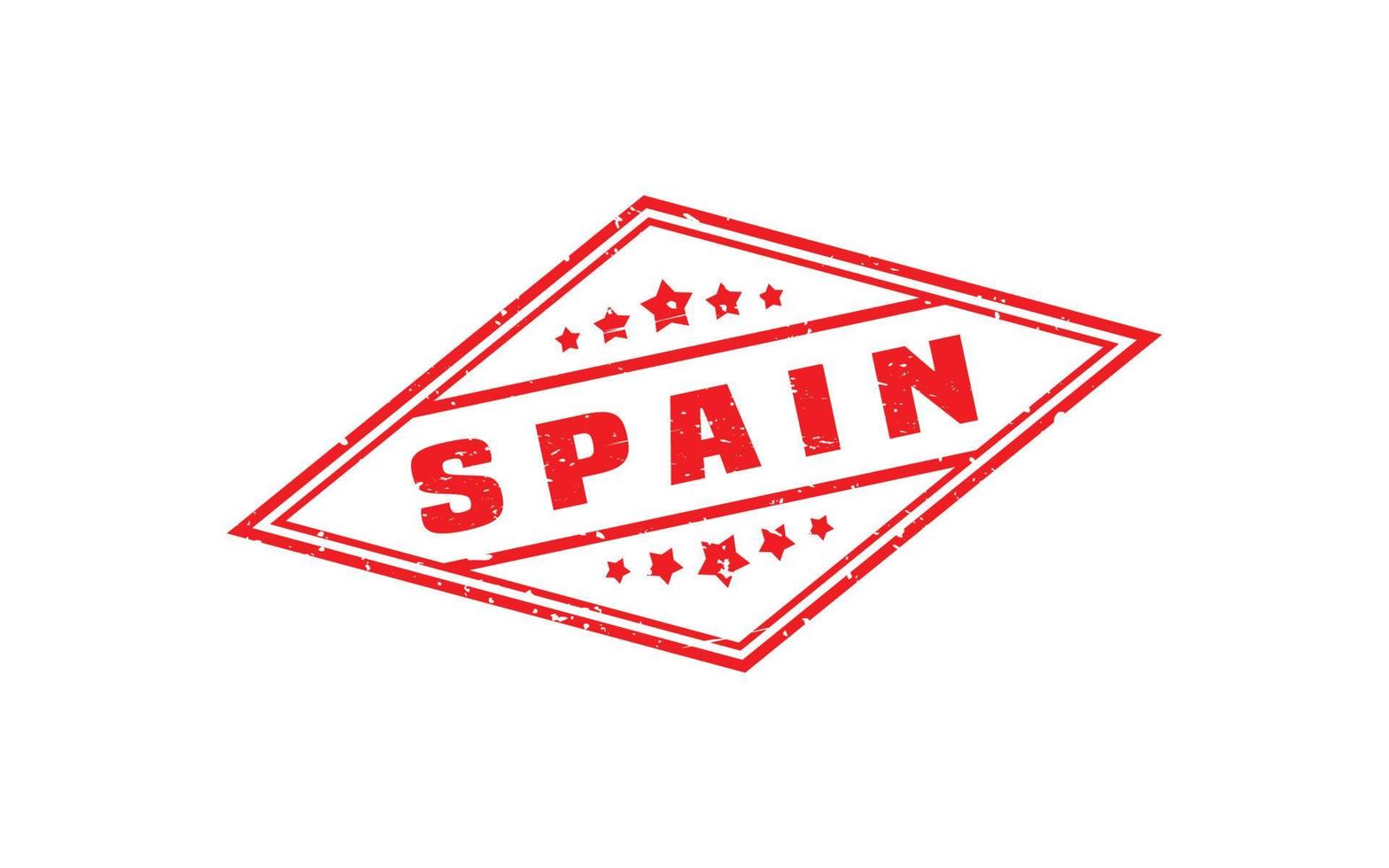 España sello caucho con grunge estilo en blanco antecedentes vector