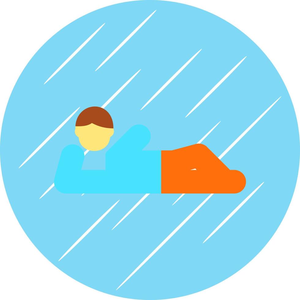 Lying Down Vector Icon Design