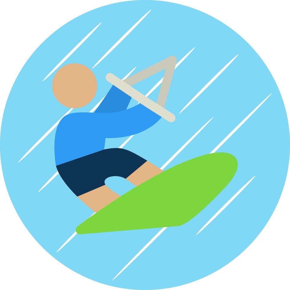 diseño de icono de vector de kitesurf