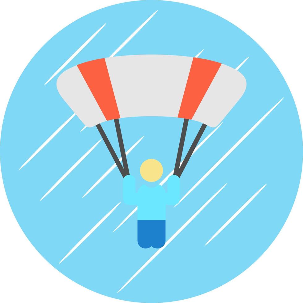 Sky Diver Vector Icon Design