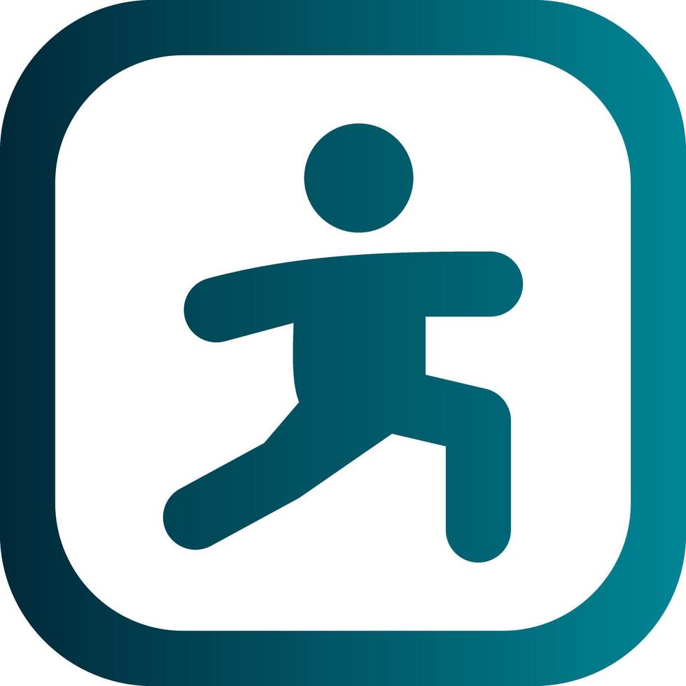 Warrior Pose Left Vector Icon Design