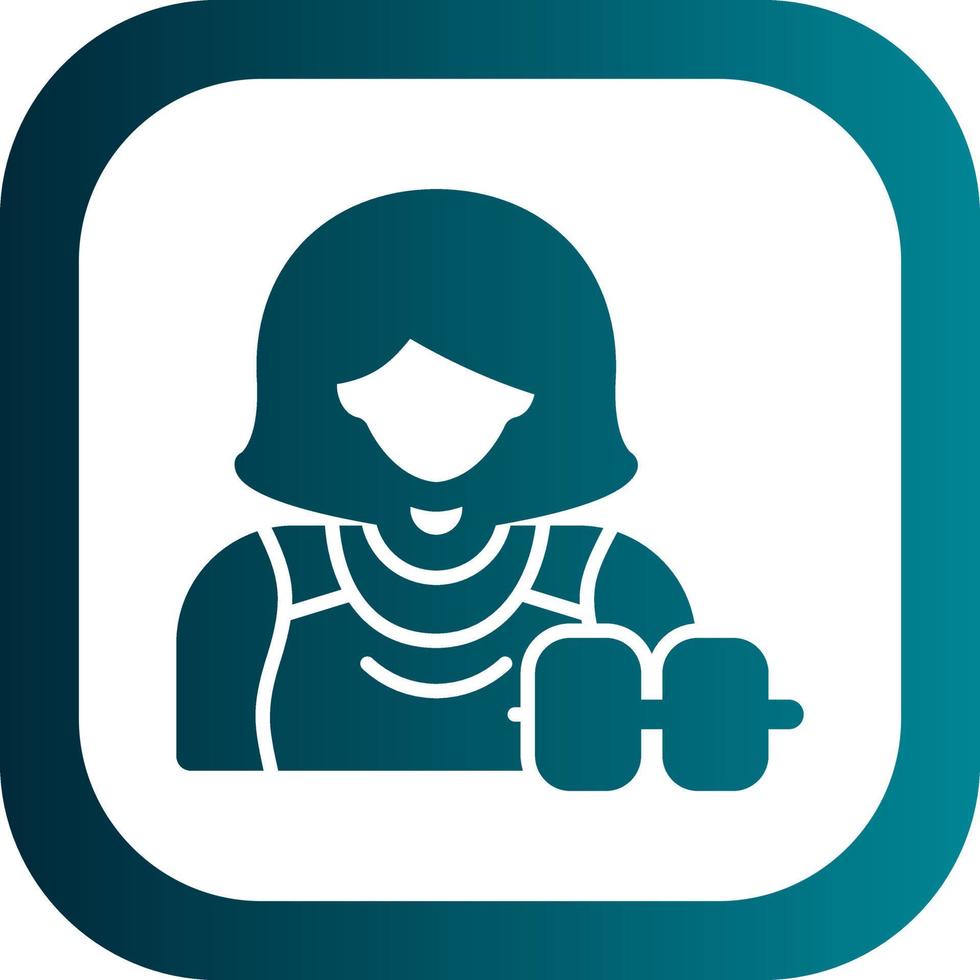 Woman Fitness Vector Icon Design