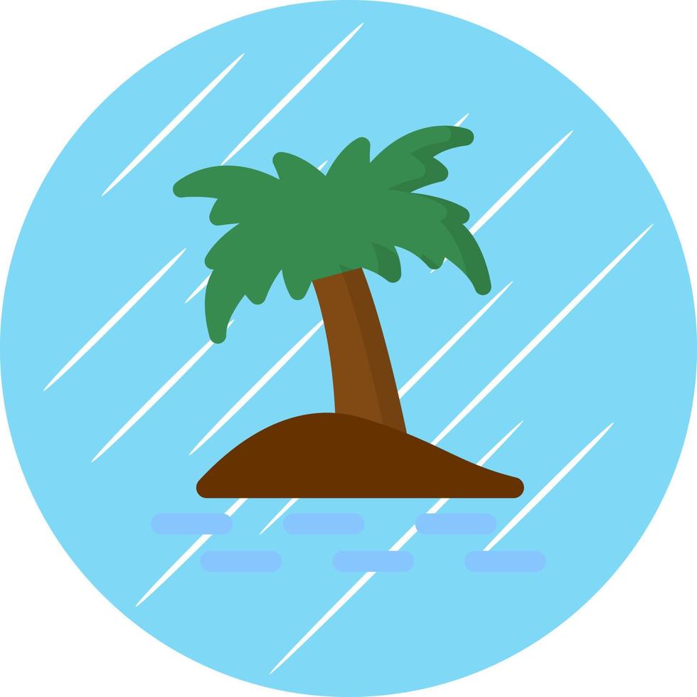 diseño de icono de vector de isla de palma