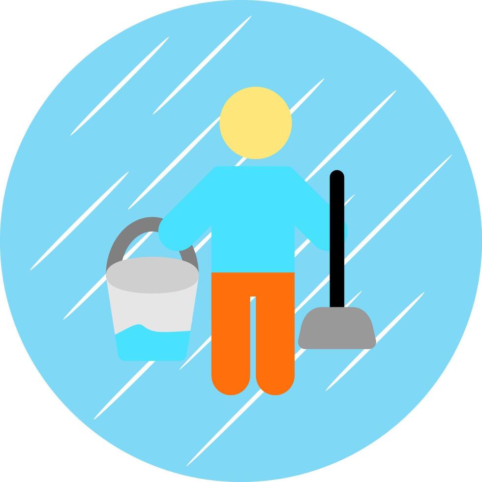 Cleaning Man Vector Icon Design