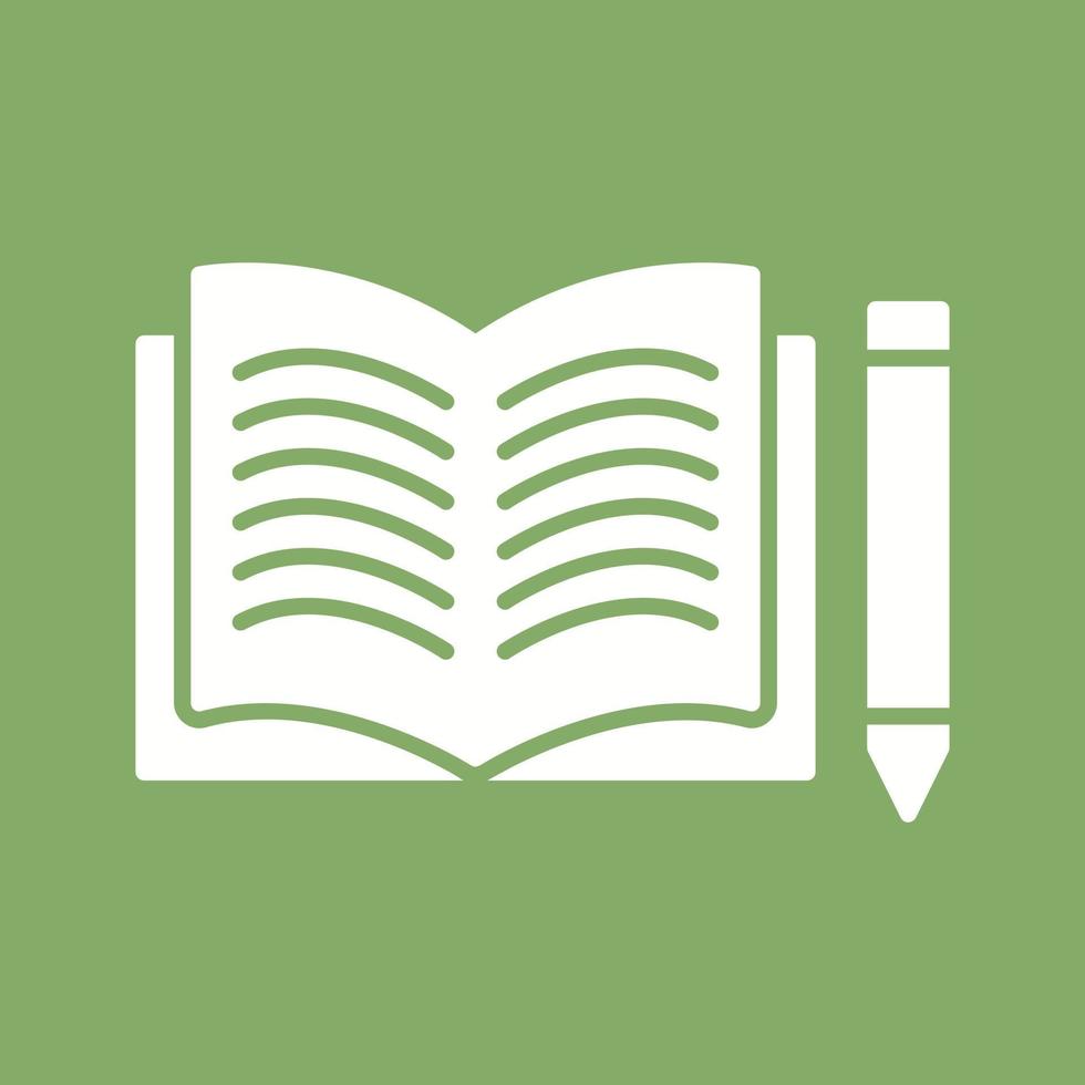 Unique Pencil and Book Vector Icon