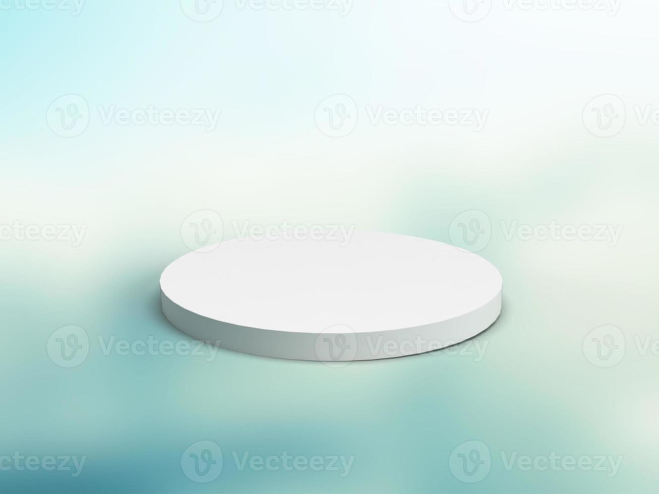 white product display stand for white background advertising photo
