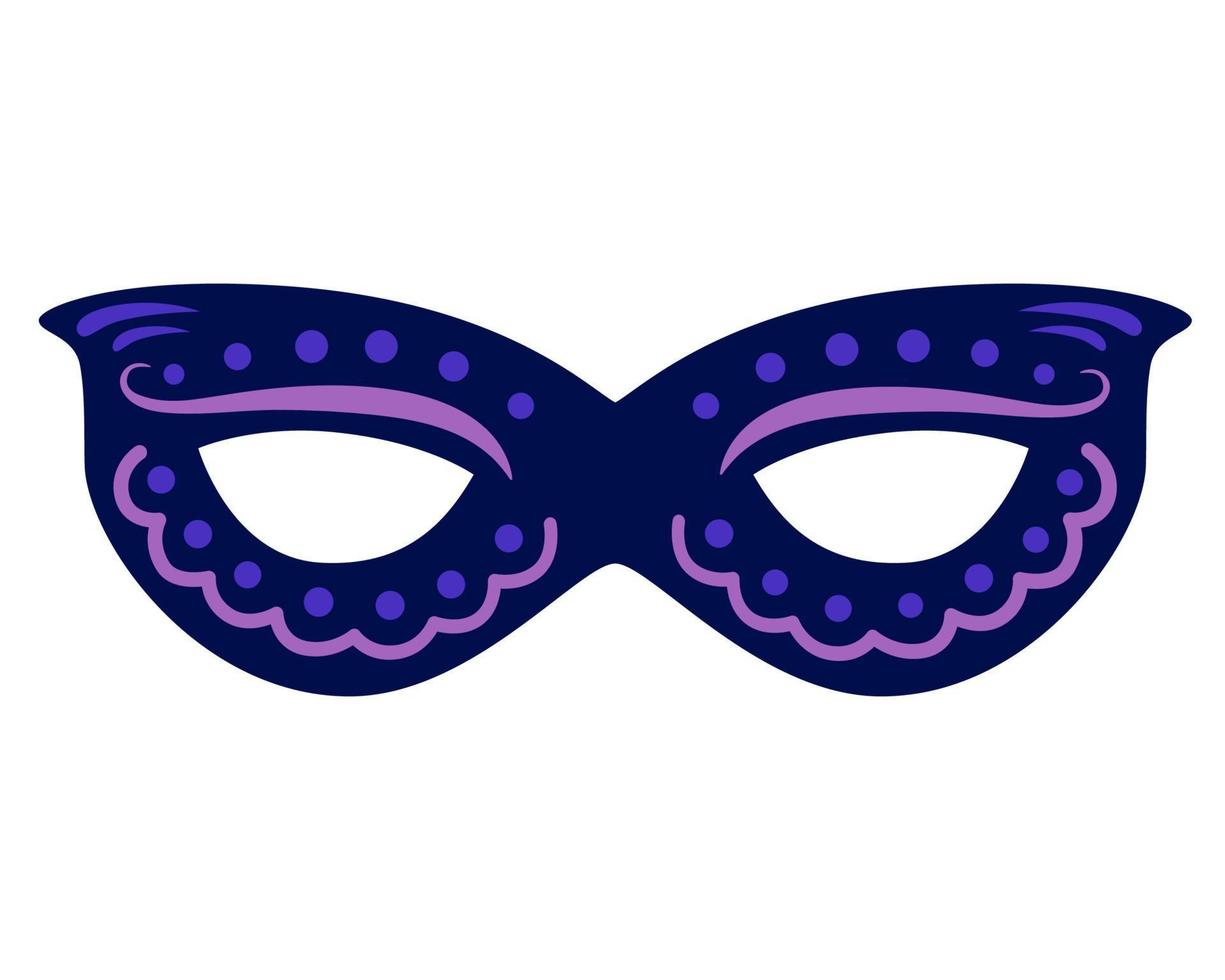 Carnival mask with decoration elements vector design. Disguise flat illustration. Festival costume element.