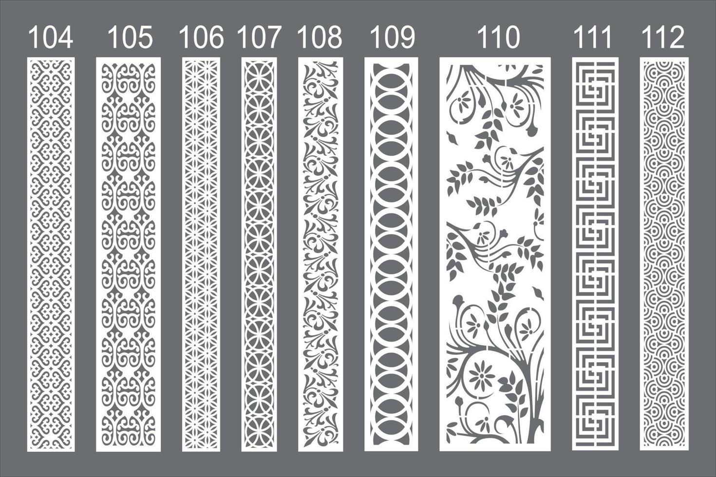 Jali design for laser cutting and cnc machine. vector