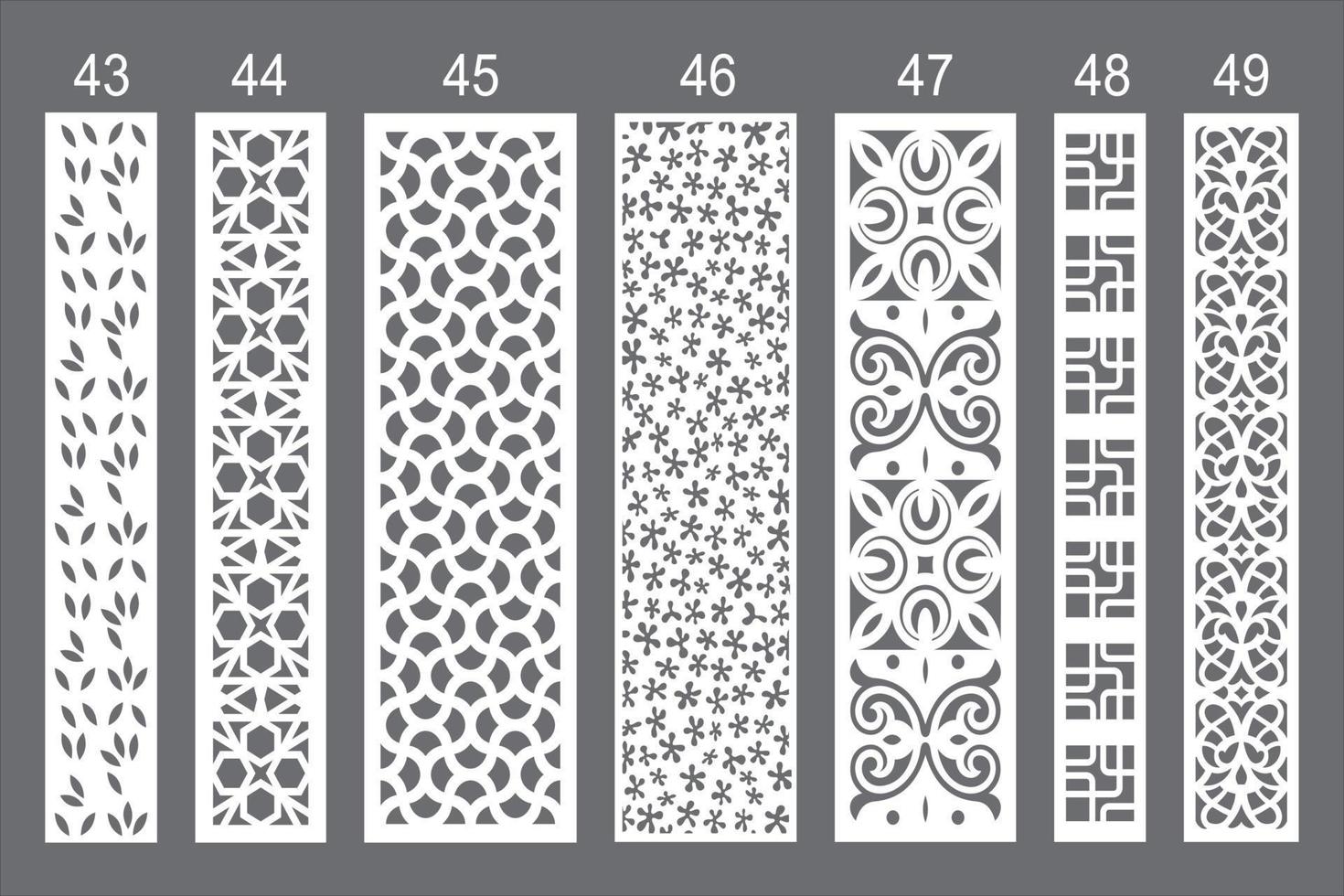 Jali design for laser cutting and cnc machine. vector