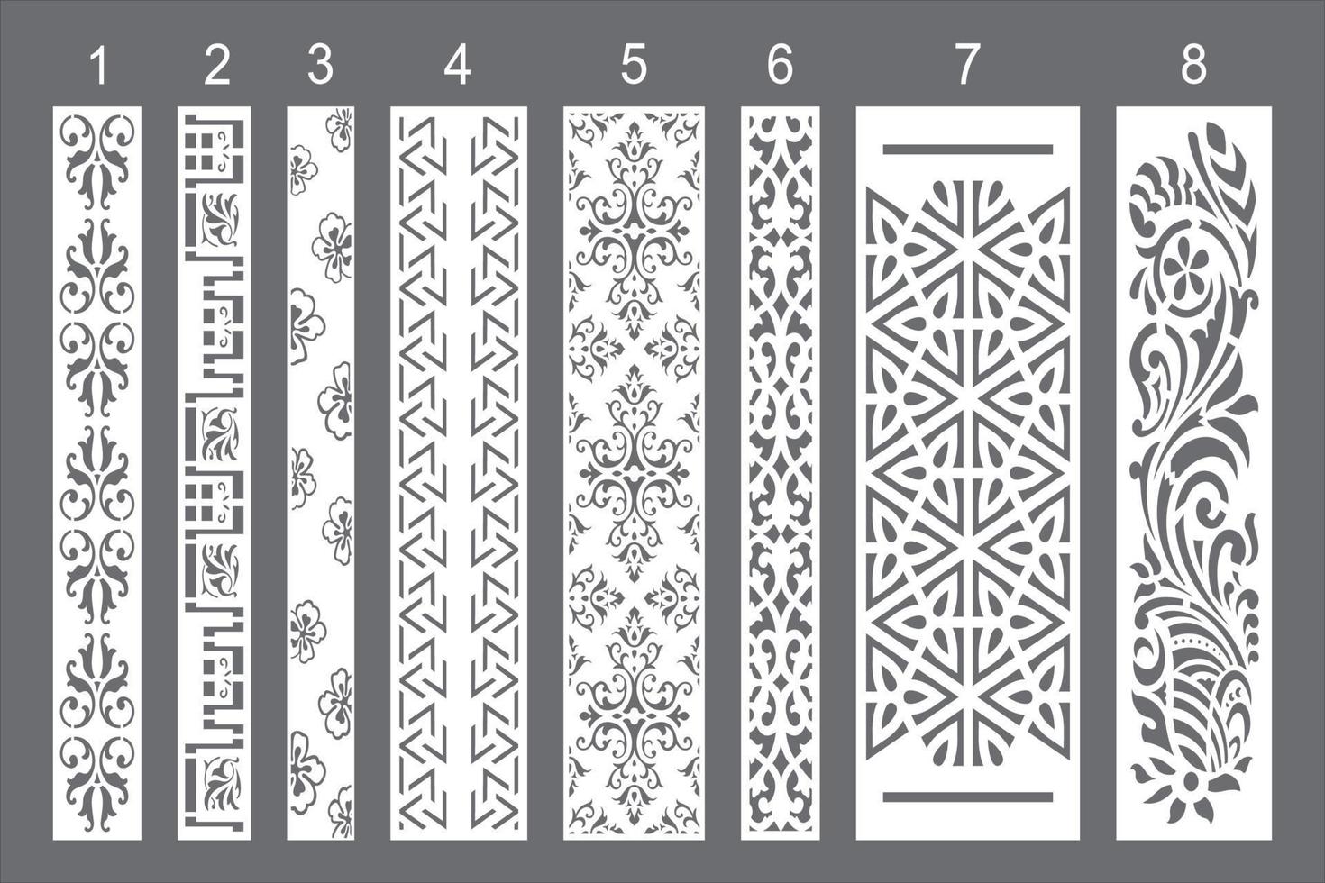 Jali design for laser cutting and cnc machine. vector
