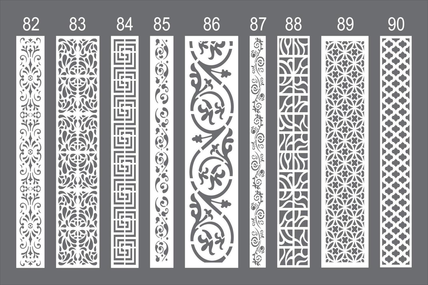 Jali design for laser cutting and cnc machine. vector
