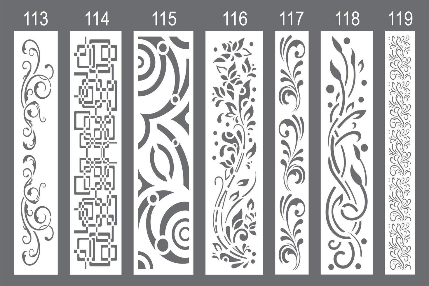 Jali design for laser cutting and cnc machine. vector