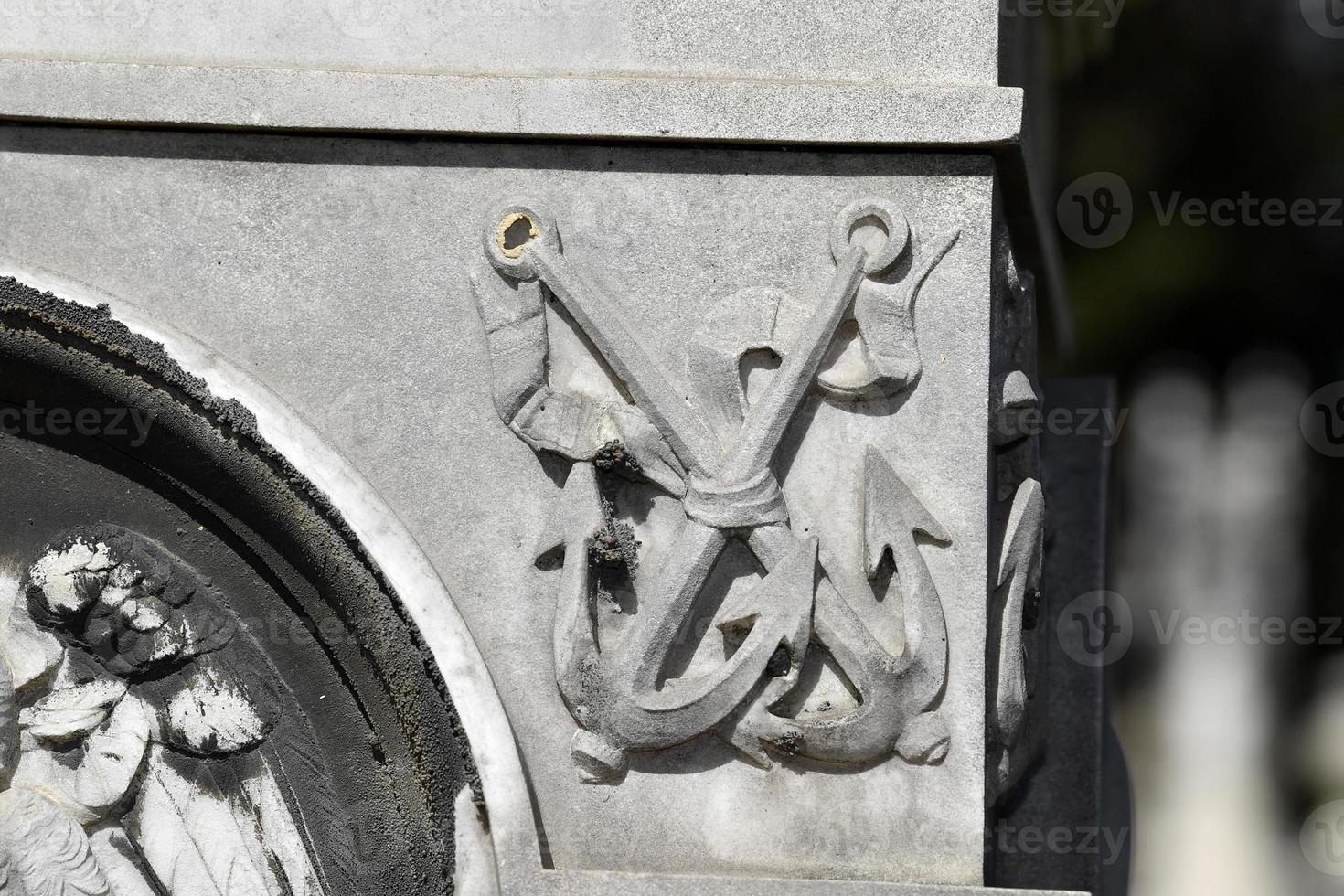 English Cemetery in Florence wonderful statues photo