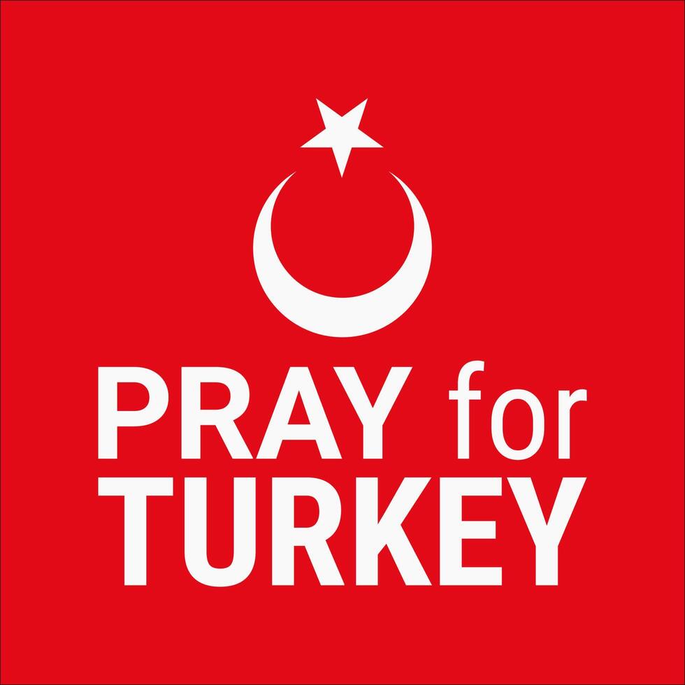 Pray for Turkey Vector