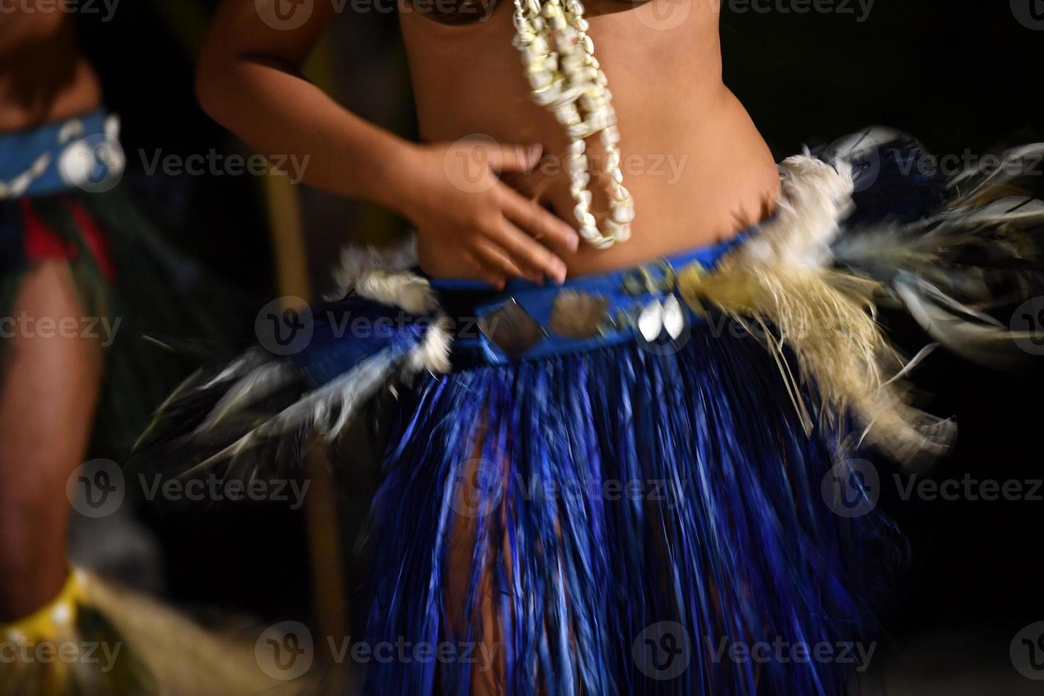 Polynesian dancer hula move effect photo