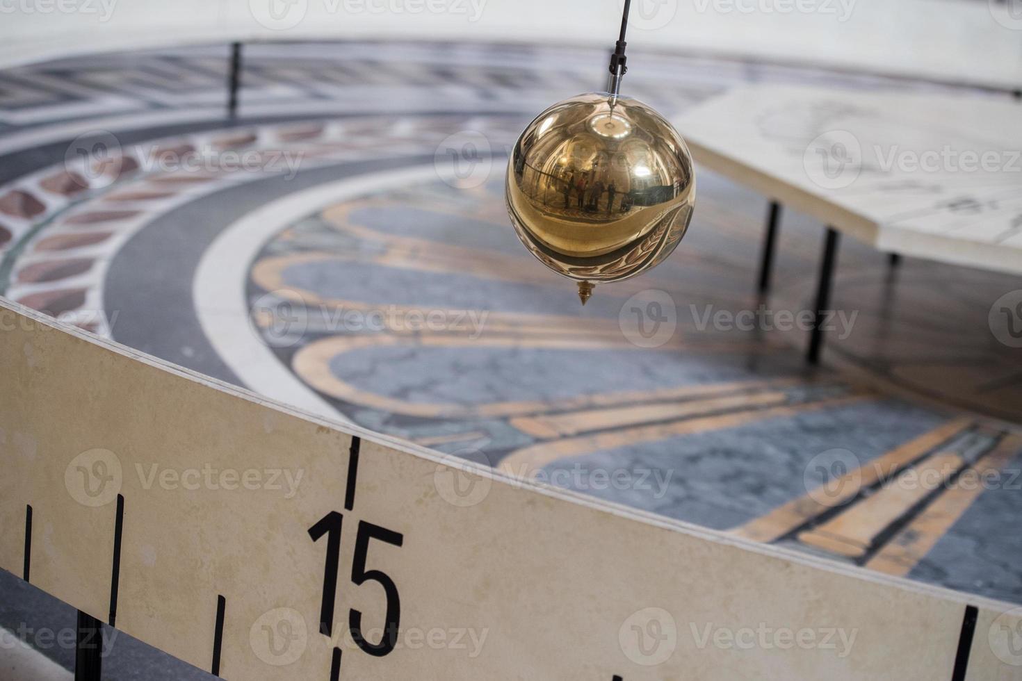 Foucault pendulum inside Paris Pantheon photo