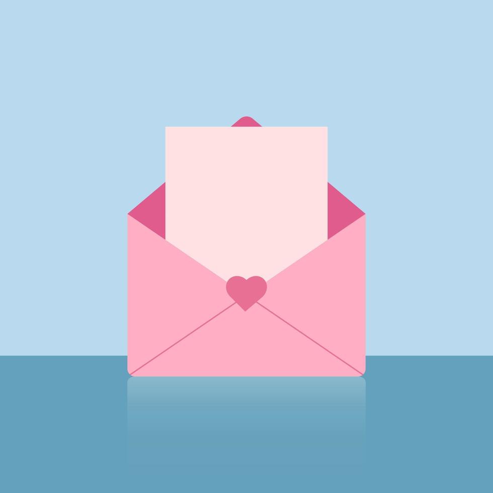 heart letter with reflex on the floor vector