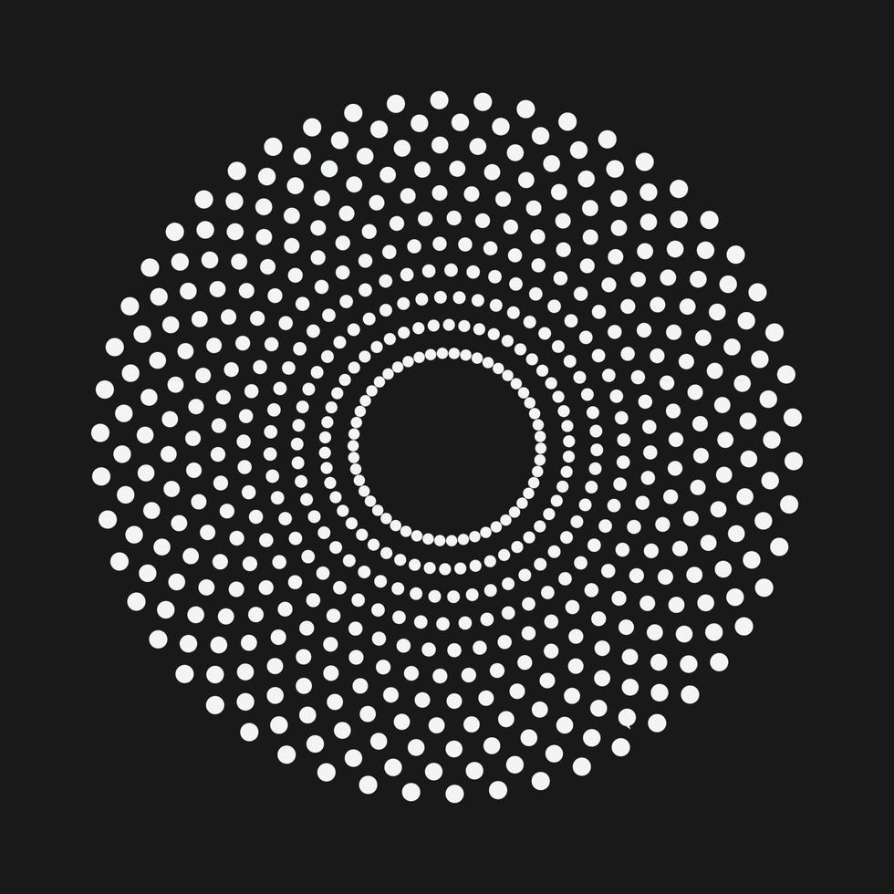 halftone circle abstract vector