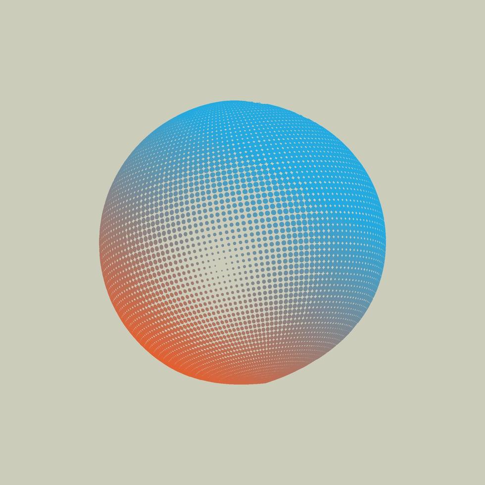 trama de semitonos globo logo vector