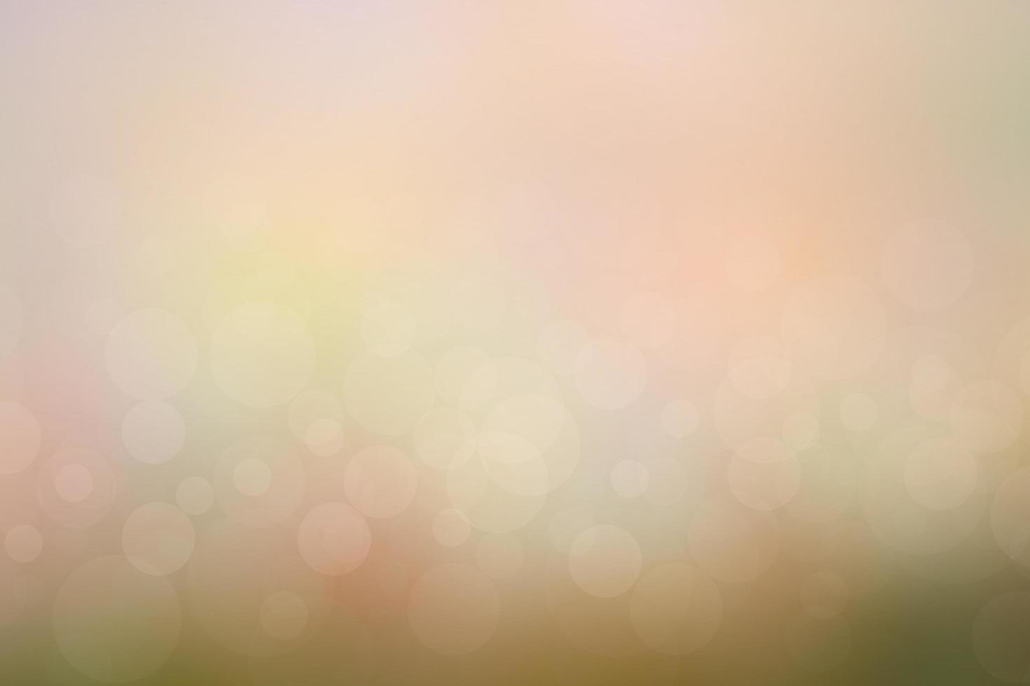 Blur circle bokeh green leaf background. Blurry yellow leaves rays light flare nature backdrop. photo