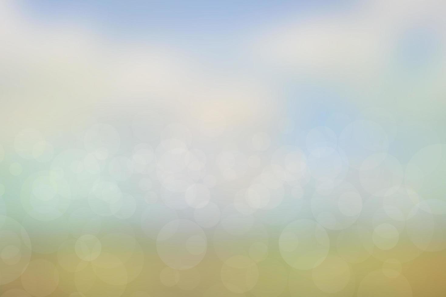 Blur circle bokeh green leaf background. Blurry yellow leaves rays light flare nature backdrop. photo