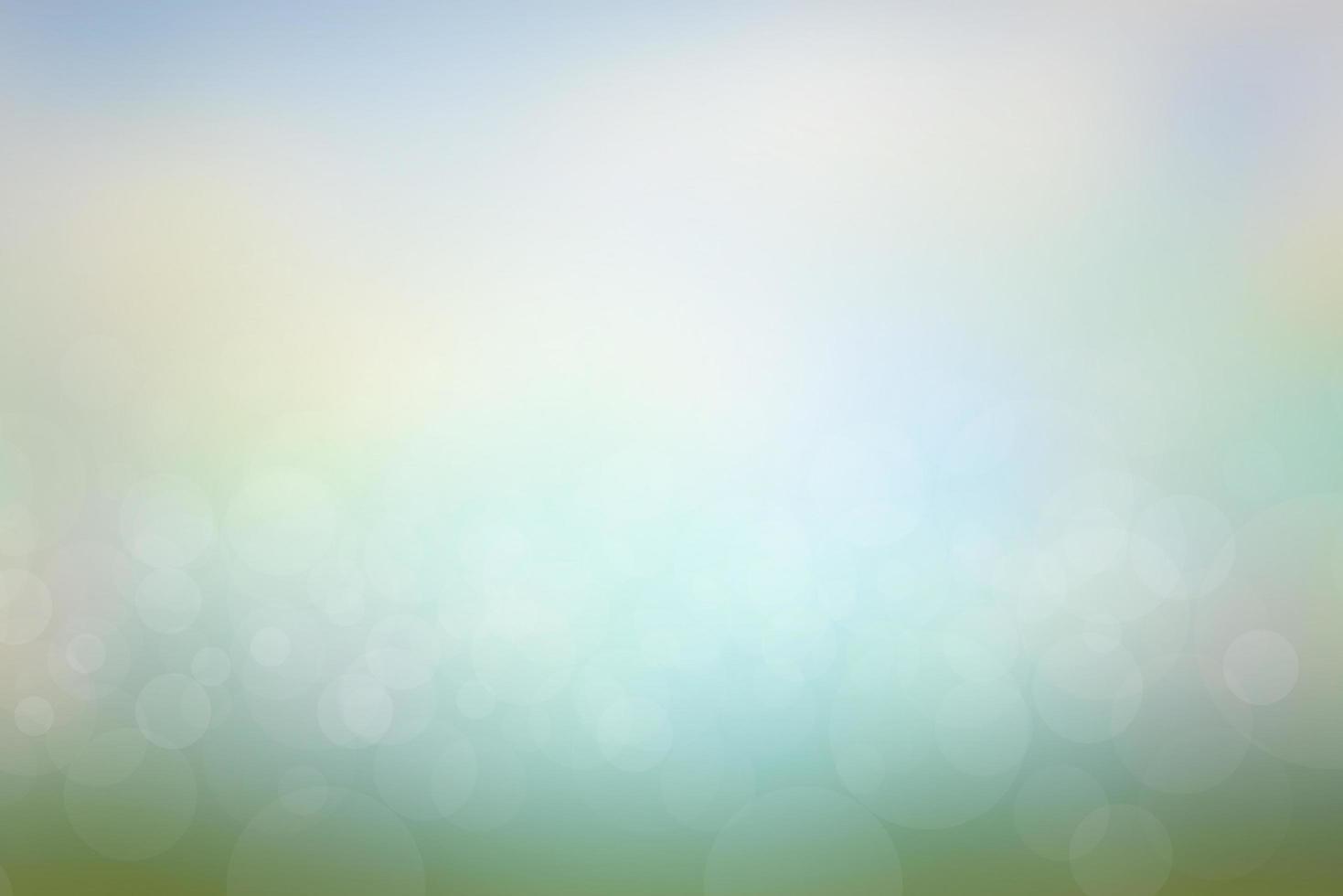 Blur circle bokeh green leaf background. Blurry yellow leaves rays light flare nature backdrop. photo