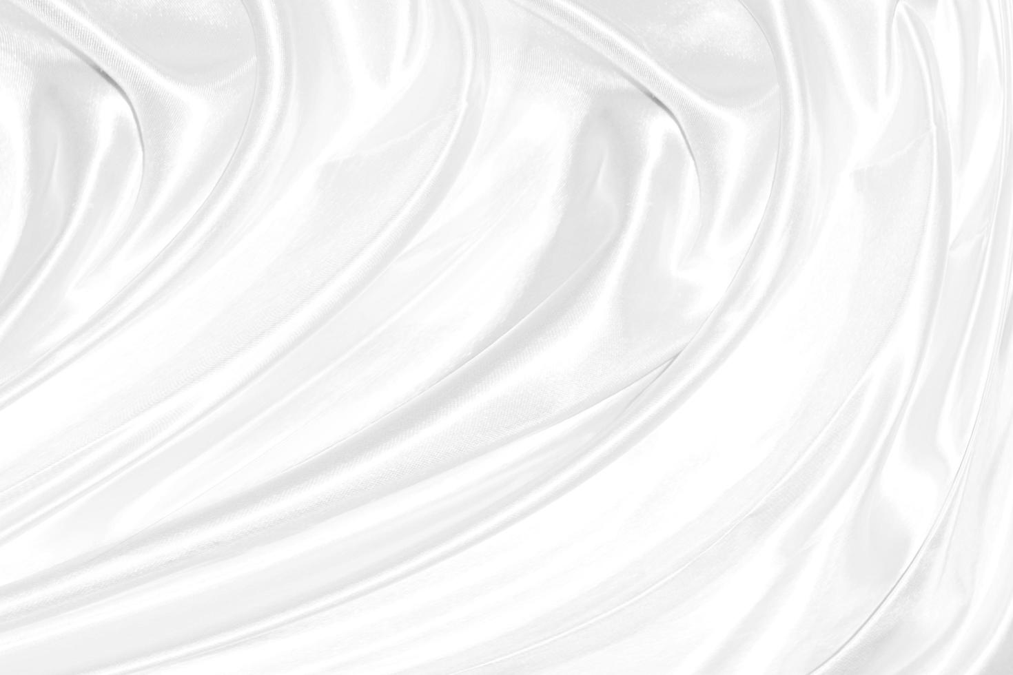 Closeup elegant crumpled of white silk fabric cloth background and texture photo