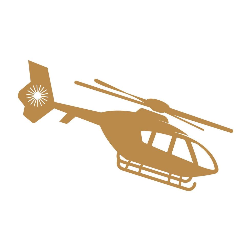 helicóptero icono logo diseño vector