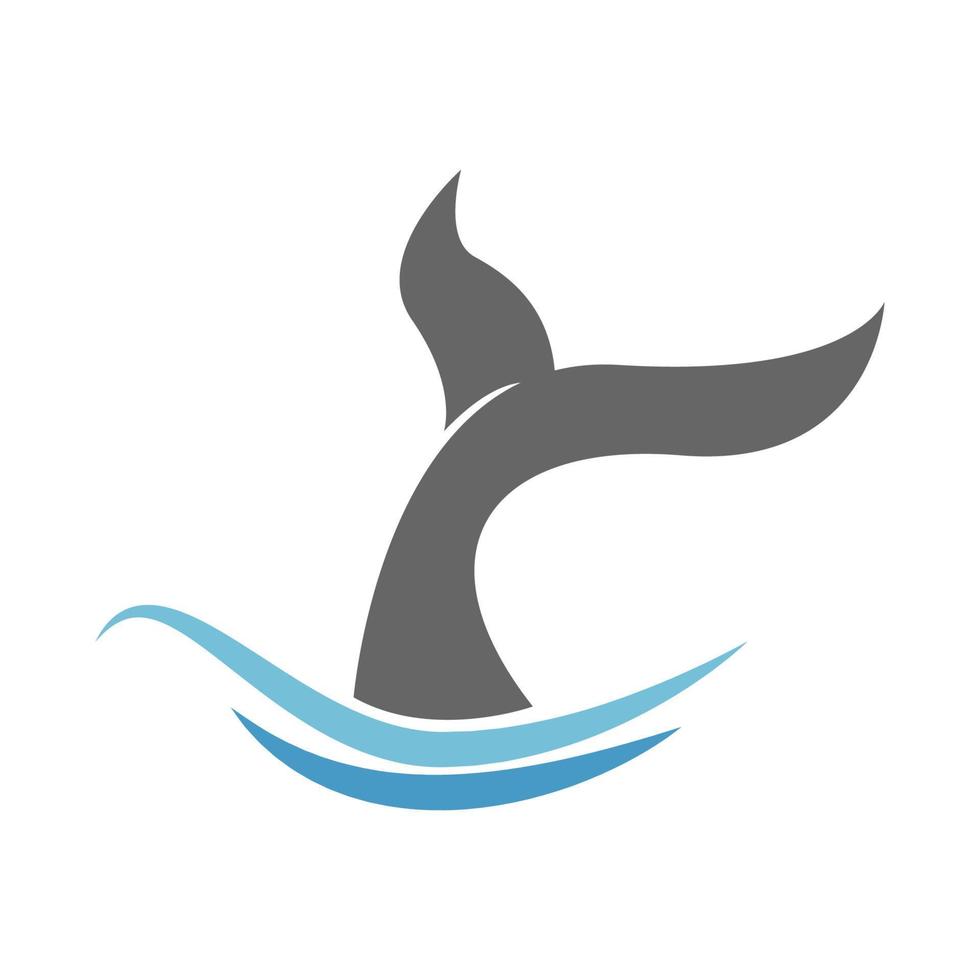 pescado cola logo icono diseño vector