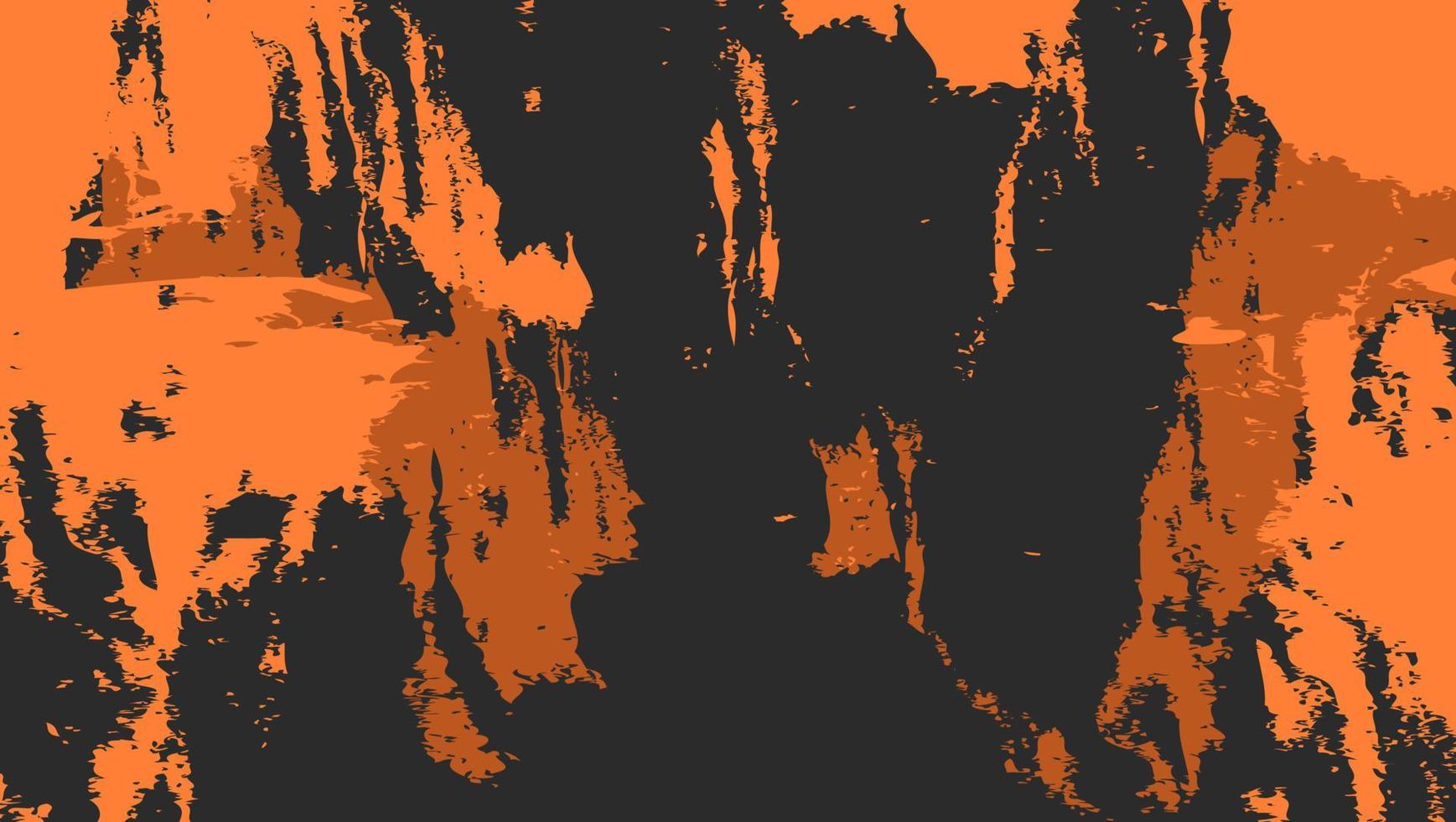 resumen naranja grunge áspero textura en negro antecedentes vector