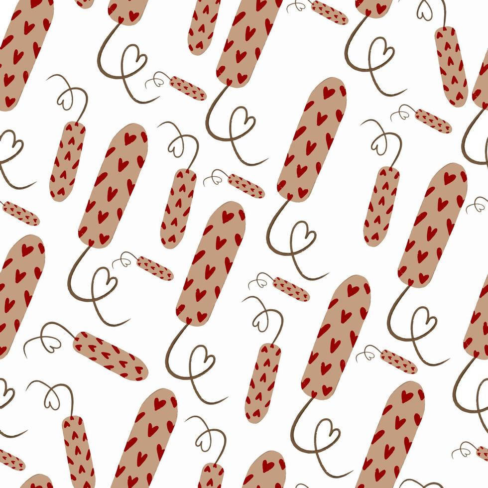 Seamless pattern Women is tampon for menstruation vector