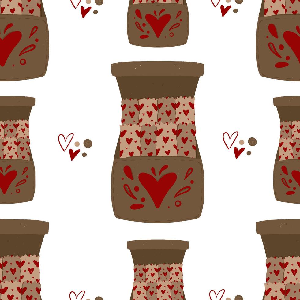 Seamless pattern Box with tampons vector