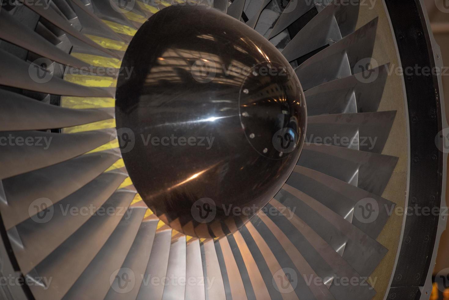 Jet Airplane turbine engine photo