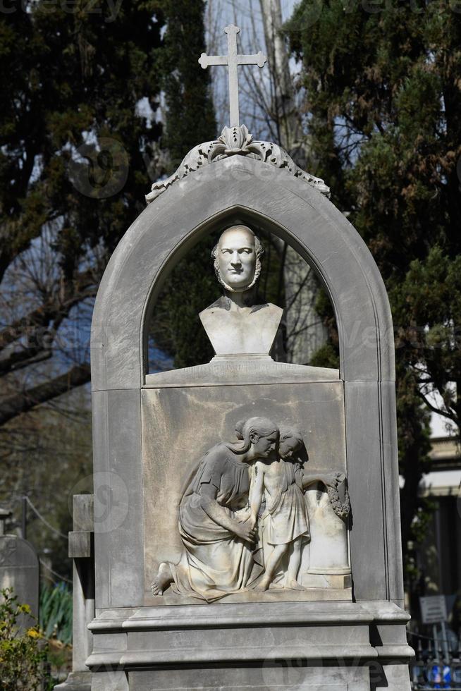 English Cemetery in Florence wonderful statues photo