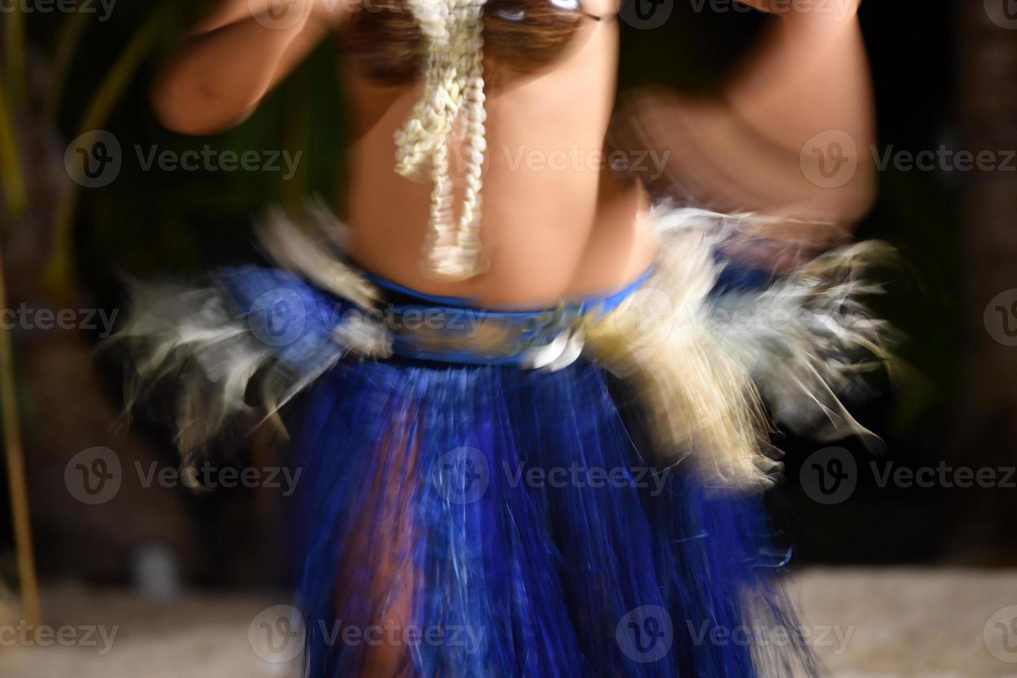 Polynesian dancer hula move effect photo