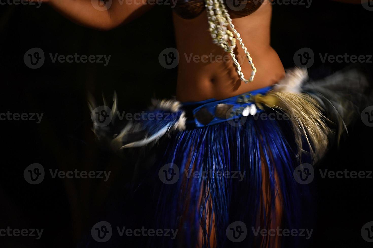 Polynesian dancer hula move effect photo